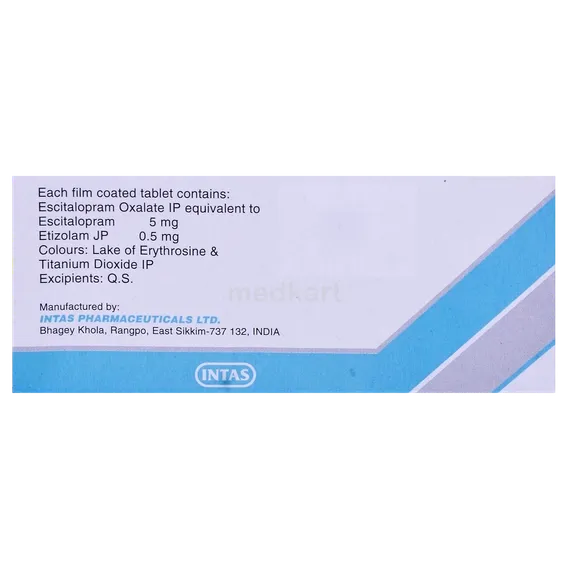 etilaam s 5mg tablet 10's